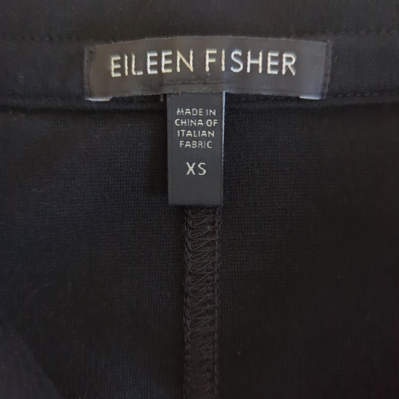 Eileen Fisher Black Asymmetrical Zip Jacket - Picture 4 of 10